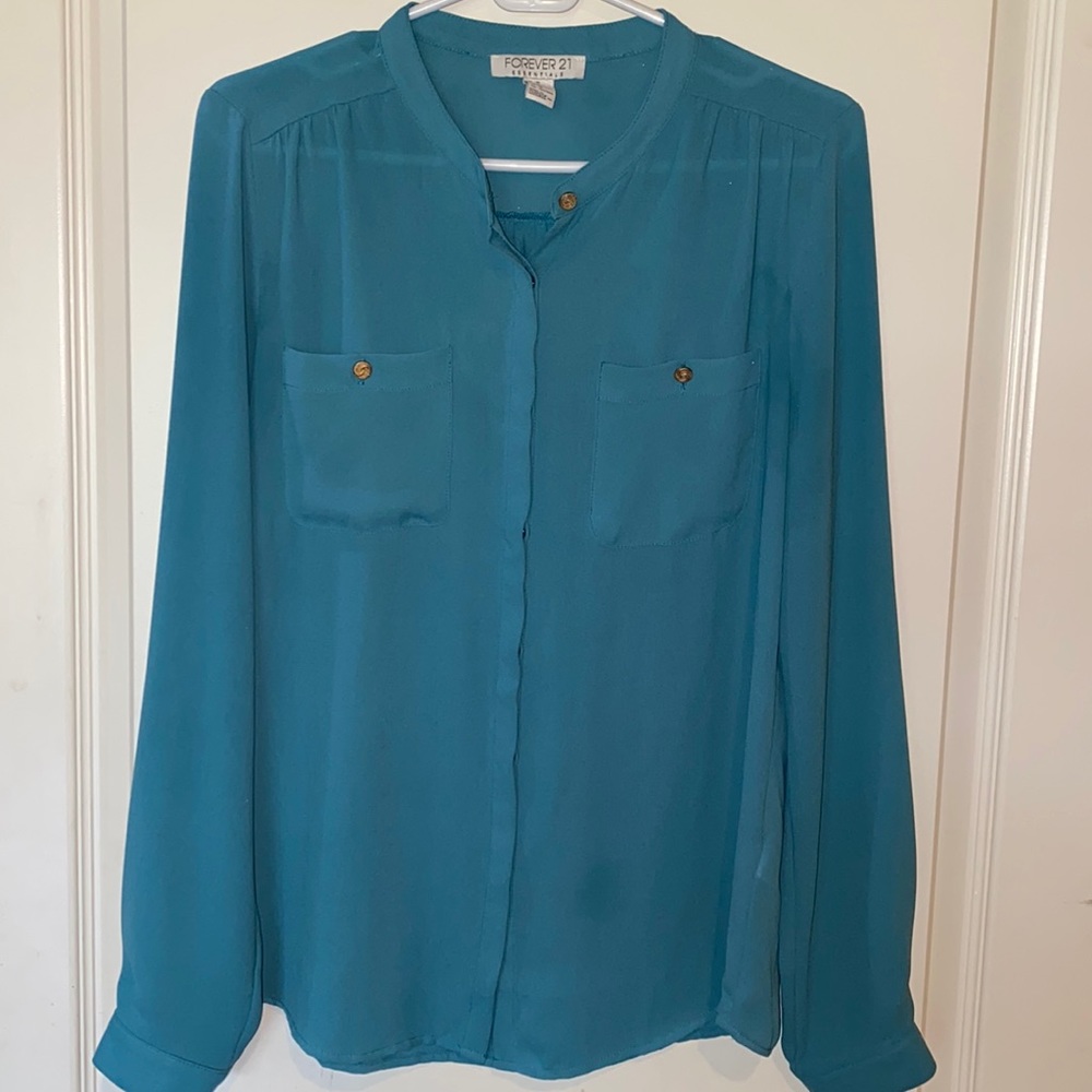 Forever21 Essentials Front Button Top. - image 1